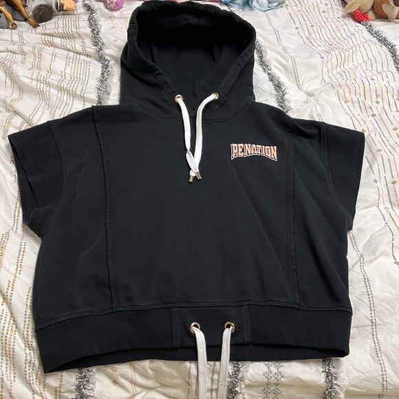 PE Nation Short Sleeve Cropped Hoodie Small - Picture 10 of 15